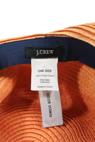J Crew Women's Wide Brim Straw Panama Hat One Size