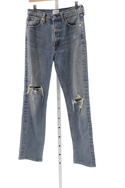 Citizens of Humanity Womens Straight High Waist Blue Jeans Button Size 27