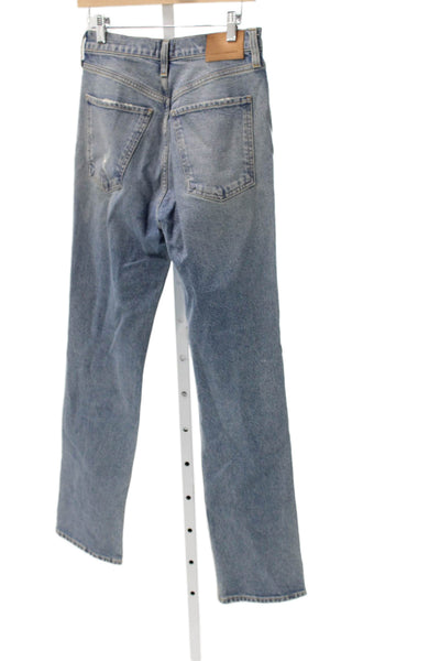 Citizens of Humanity Womens Straight High Waist Blue Jeans Button Size 27