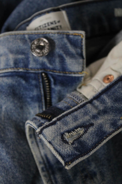 Citizens of Humanity Womens Straight High Waist Blue Jeans Button Size 27