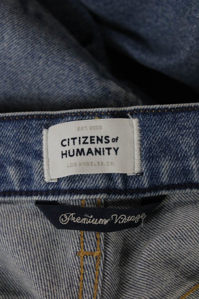 Citizens of Humanity Womens Straight High Waist Blue Jeans Button Size 27