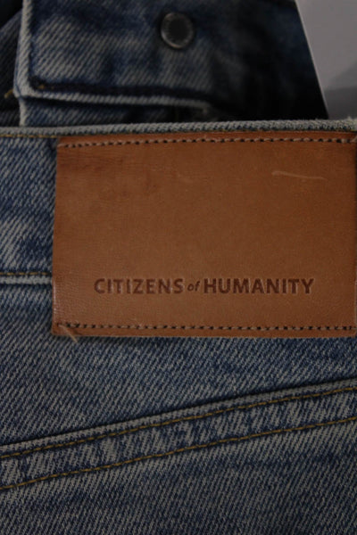 Citizens of Humanity Womens Straight High Waist Blue Jeans Button Size 27