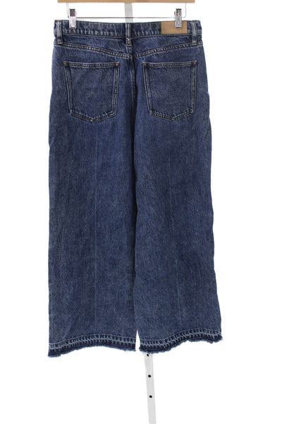 Joie Womens Wide Leg Jeans Blue Mid Rise Cotton Inseam 24 Size 29