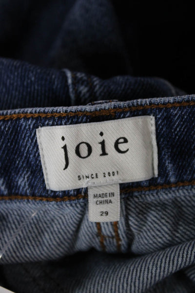 Joie Womens Wide Leg Jeans Blue Mid Rise Cotton Inseam 24 Size 29