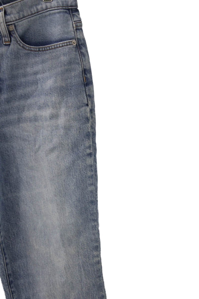 J Crew Women Boyfriend Jeans Blue Cotton Mid Rise Button Fly Size 26