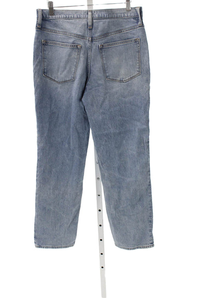 J Crew Women Boyfriend Jeans Blue Cotton Mid Rise Button Fly Size 26