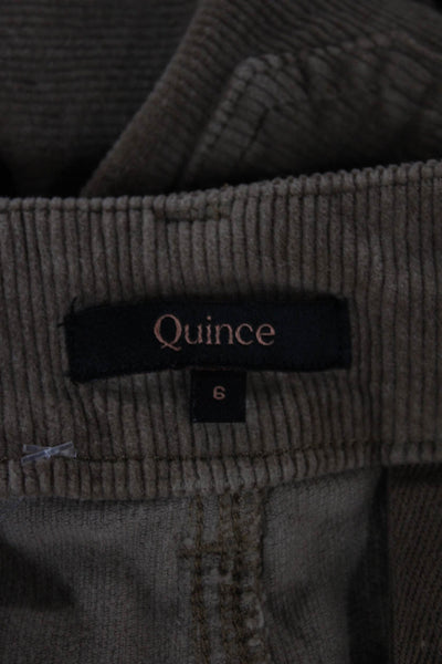 Quince Women Cropped Beige Organic Cotton Pants Size 6