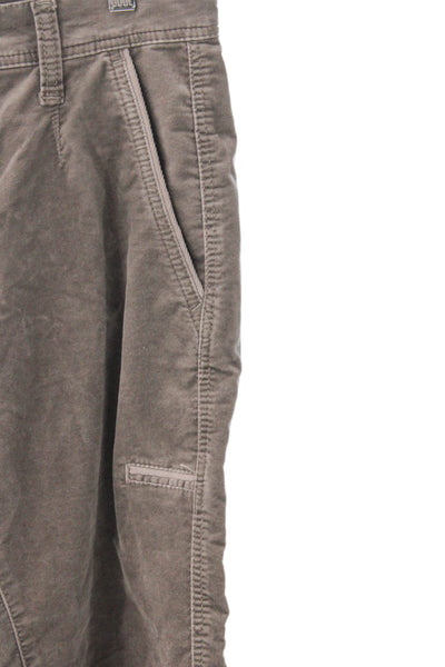 Mac Jeans Mens Cargo Corduroy Pants Gray Mid Rise Size 28