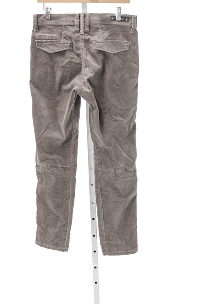 Mac Jeans Mens Cargo Corduroy Pants Gray Mid Rise Size 28