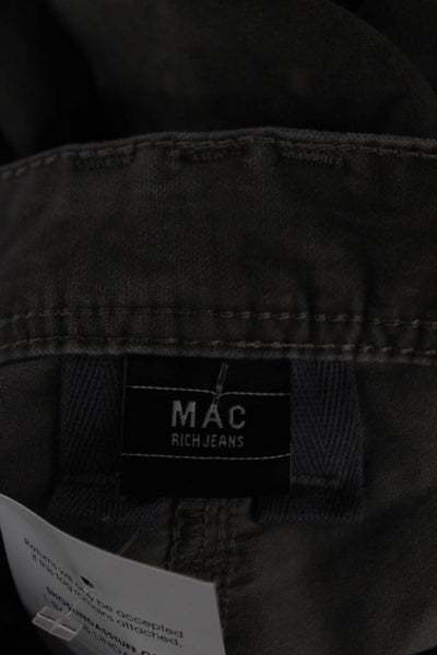 Mac Jeans Mens Cargo Corduroy Pants Gray Mid Rise Size 28
