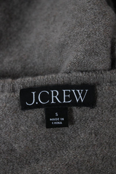 J Crew Women Beige V-Neck Basic Tank Long Sleeve Button Size S