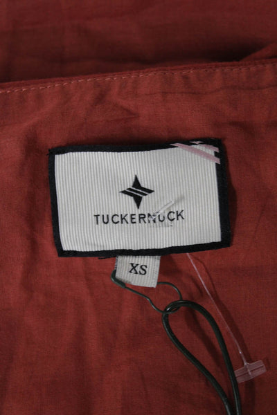 Tuckernuck Women A-Line Mini Skirt Orange Bohemian Zip Solid Size XS