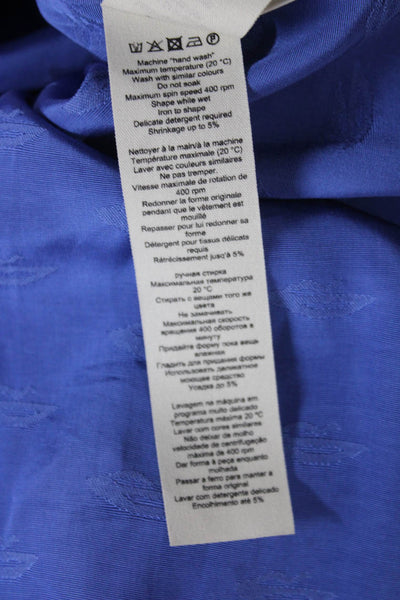 By Malene Birger Mens Printed Collar Long Sleeve Button Down Shirt Blue Size 32