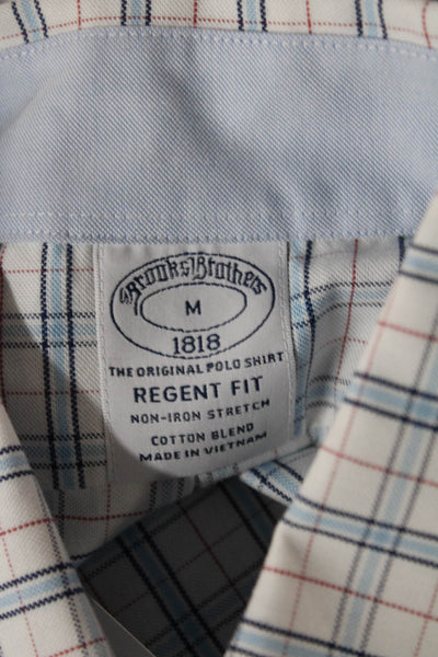 Brooks Brothers Mens Button Up Long Sleeve Collared Plaid Multicolor Size L