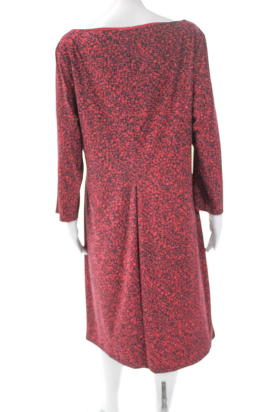 Lauren Ralph Lauren Women Sheath Dress Red Long Sleeve Boat Neck Size 18W