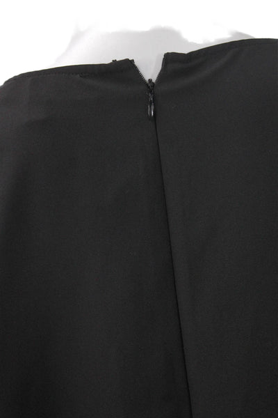 Eloquii Women Plus Shift Dress Black Long Sleeve Knee Length Size 14