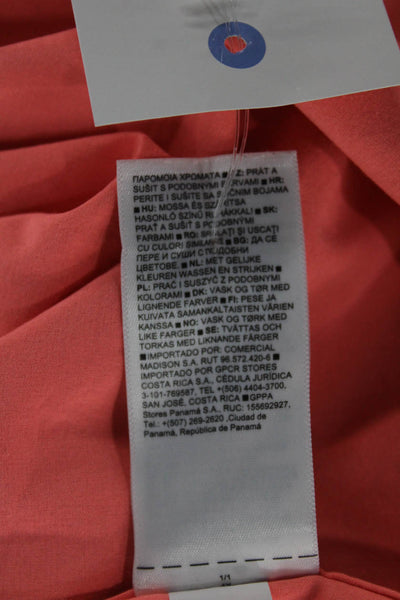 Athleta Women Orange Collared Button Front Sleeveless Basic Tank Size 1X