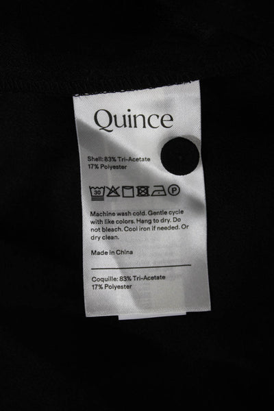Quince Women Shirt Dress Gray Collared 3/4 Sleeve Button Short Size XS