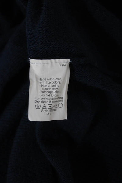 J Crew Women Blue V-Neck Pullover Sweater Long Sleeve Acrylic Fall Size XS