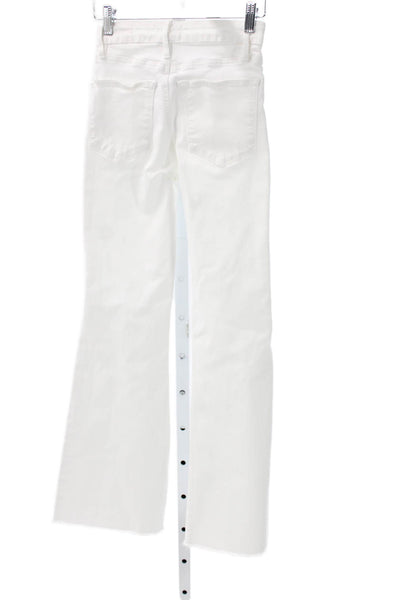 Frame Womens Flared White Mid Rise Jeans Size 23