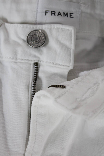 Frame Womens Flared White Mid Rise Jeans Size 23