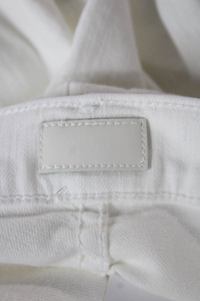 Mother Womens Flared Jeans White Cotton Blend Button Mid Rise Size 23