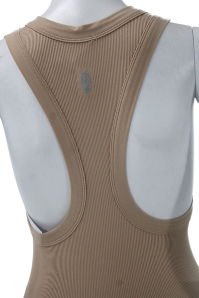 FP Movement Womens Basic Sleeveless Tank Beige Polyester Round Neck Size XS
