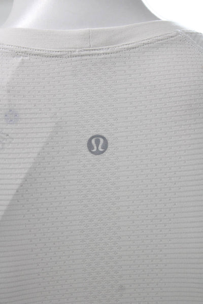Lululemon Womens Basic White Crew Neck T-Shirt Short Sleeve Polyester Size S