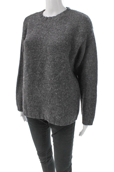 J Crew Womens Gray Wool Crew Neck Pullover Sweater Long Sleeve Size S