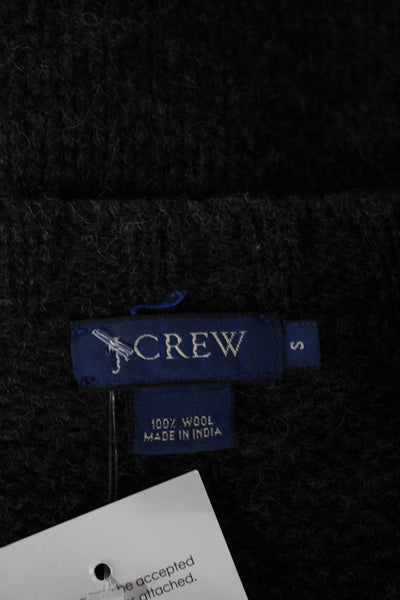 J Crew Womens Gray Wool Crew Neck Pullover Sweater Long Sleeve Size S