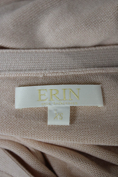 ERIN Erin Fetherston Women Silk Blend Pink V-Neck Long Sleeve Cardigan Size XS