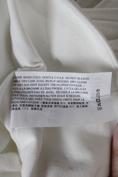 Theory Women Ankle Leggings White Cotton Pull On Solid Size S