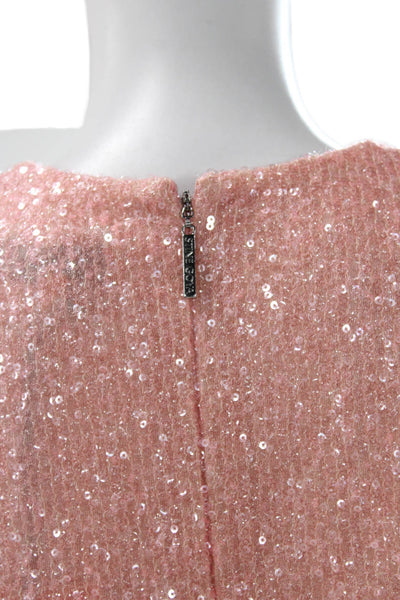 Stine Goya Women Shift Dress Pink Long Sleeve Size 2XS