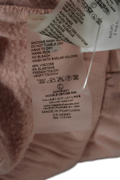 Majestic Filatures Womens Cropped Pink Leggings Size 1