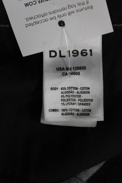 DL1961 Womens Sleeveless Square Neck Blue Cotton Jumpsuit Buckle Size S