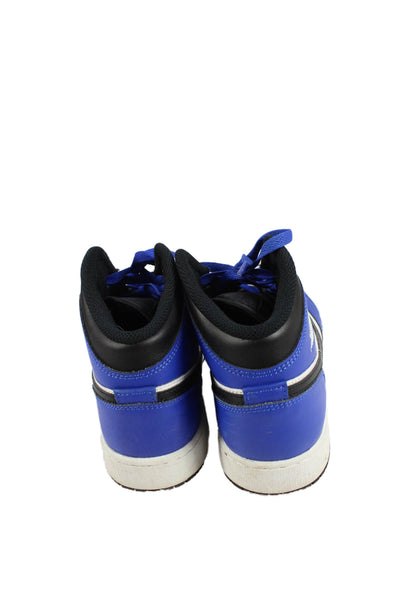 Nike Childrens Boys Air Jordan 1 Mid Game Royal Sneakers Blue Black Size 7