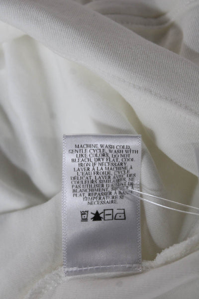 A.L.C. Womens Basic White Cotton Round Neck Short Sleeve T-Shirt Size S