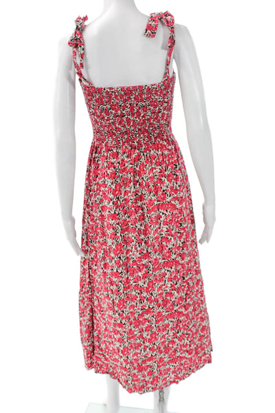 BB Dakota Women Red Sundress Square Neck Sleeveless Rayon Mid-Calf Size XS