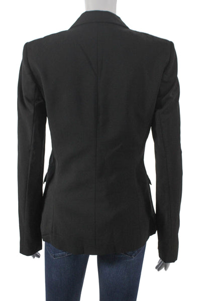 Hugo Hugo Boss Womens Black Virgin Wool Blazer Button Size 4