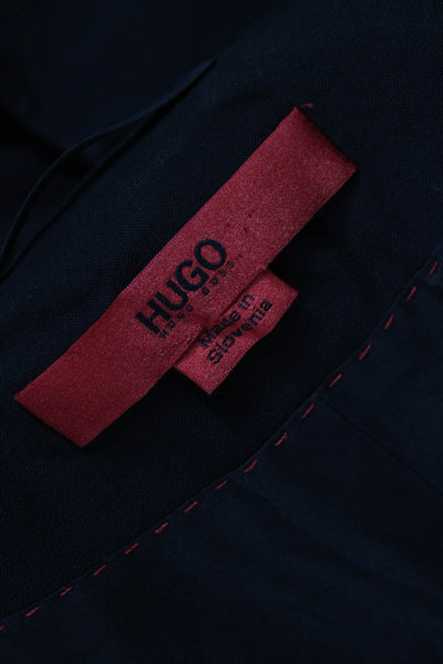 Hugo Hugo Boss Womens Black Virgin Wool Blazer Button Size 4