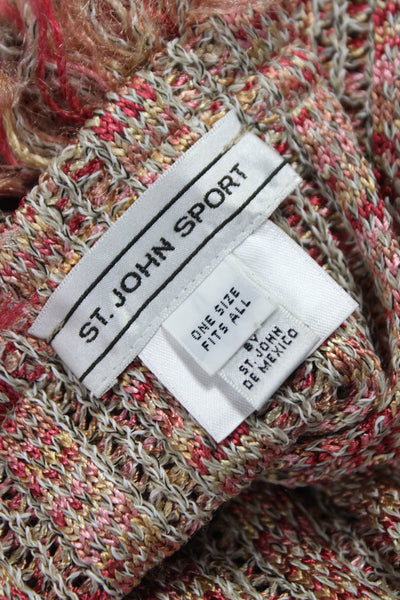 St. John Sport By Marie Gray Women Dress Pants White Cotton Button Size 8