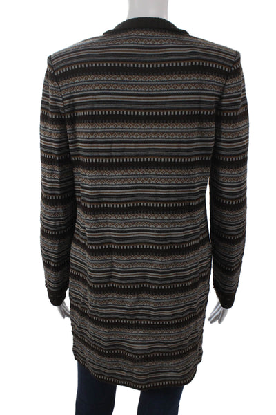 St. John Sport Women Cardigan Multicolor Striped Viscose Long Sleeve Size S