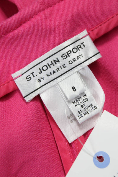 St. John Sport By Marie Gray Women Cropped Pink Pants Size 8