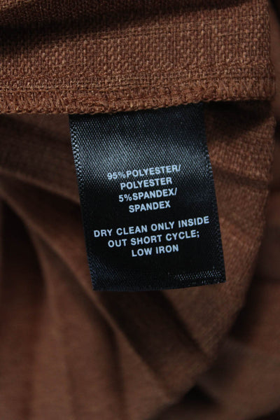 Lafayette 148 New York Women Pleated Skirt Brown Size M