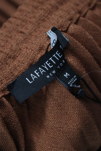 Lafayette 148 New York Women Pleated Skirt Brown Size M