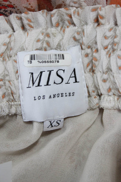 Misa Women Floral Multicolor Mini Skirt 100% Viscose Pull On Size XS