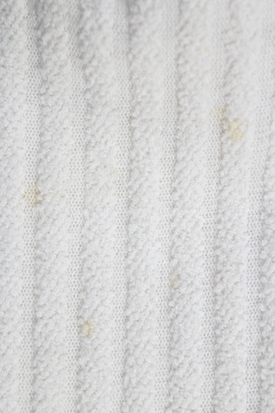 Theory Womens Mini Striped White Cotton Skirt Zip Size 00