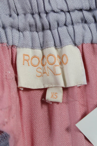 Rococo Sand Womens Pink A-Line Skirt Viscose Drawstring Short Size XS