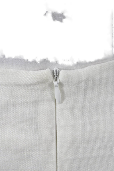 Theory Womens Mini Striped White Cotton Skirt Zip Size 00