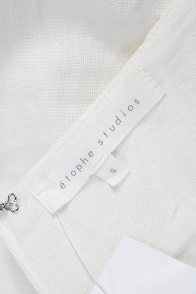 Theory Womens Mini Striped White Cotton Skirt Zip Size 00